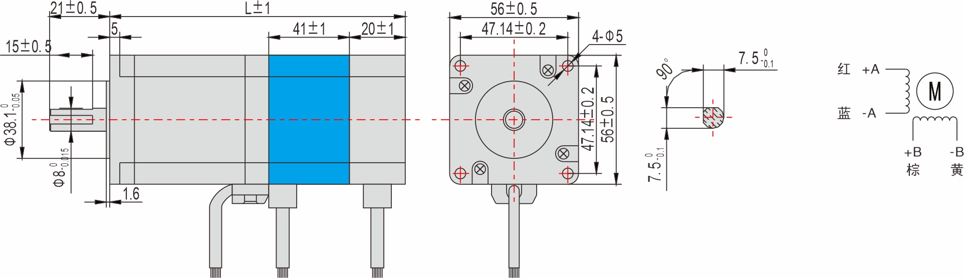 56mm 系列 帶剎車閉環步進電機