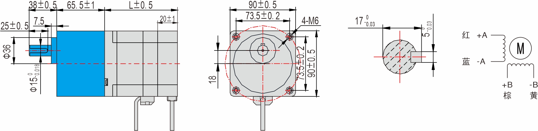 英士達機電 85mm 系列 偏心齒輪箱閉環步進電機
